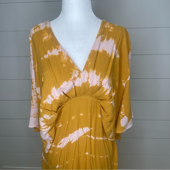 Young Fabulous & Broke Tie Dye Boho Ruffle Maxi Dress - Picture 2 of 9